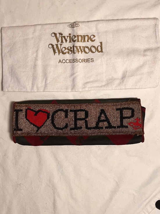 Vivienne Westwood Accessories - Vivienne Westwood I love crap beaded clutch purse